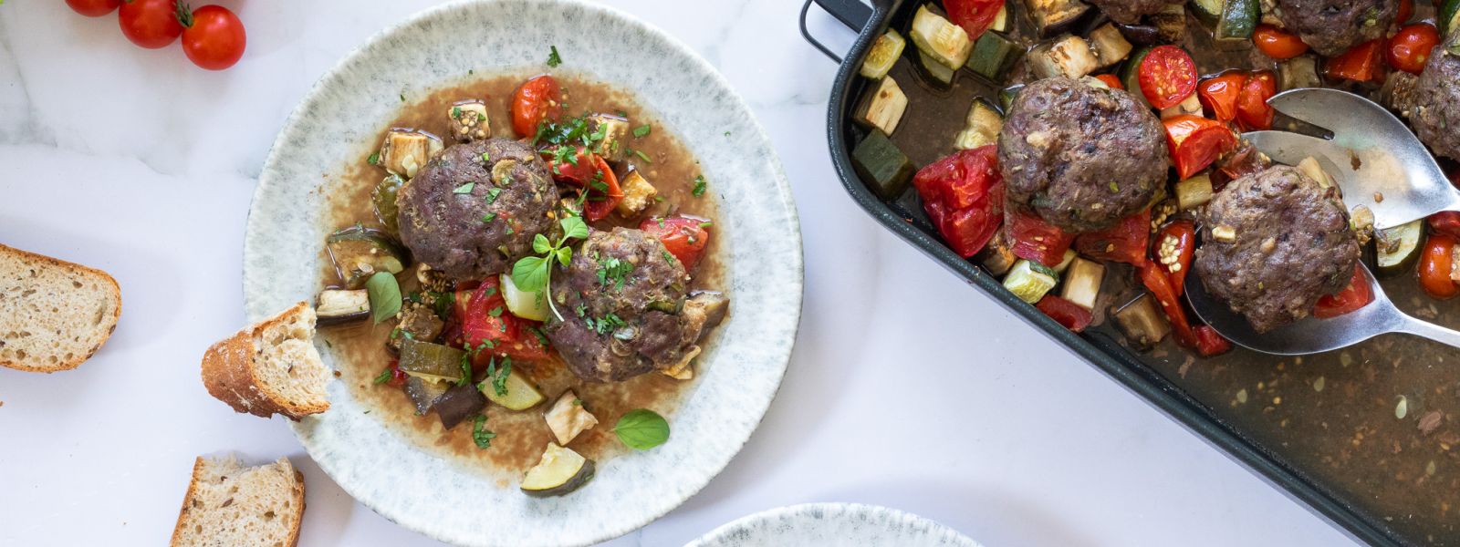 Hovädzie kofty pečené so zeleninou